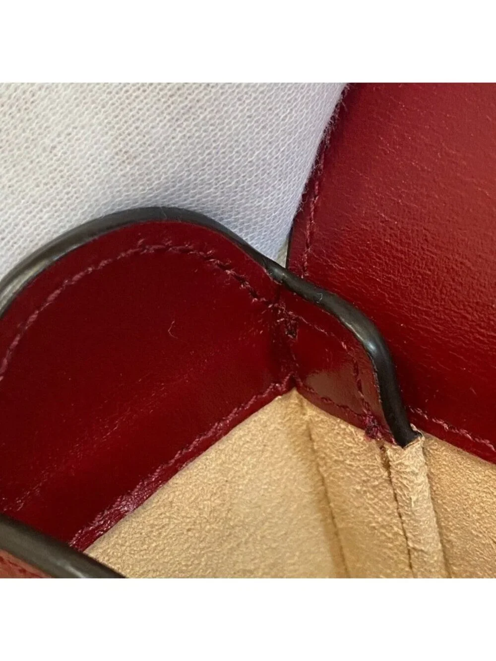 Gucci Horsebit Leather Shoulder Bag Red Crossbody Compact